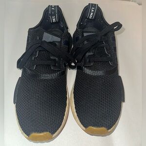 Used Adidas and MD boost black with gum sole